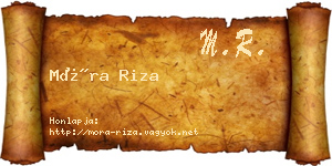 Móra Riza névjegykártya